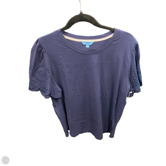Top Short Sleeve By Draper James In Navy, Size: L