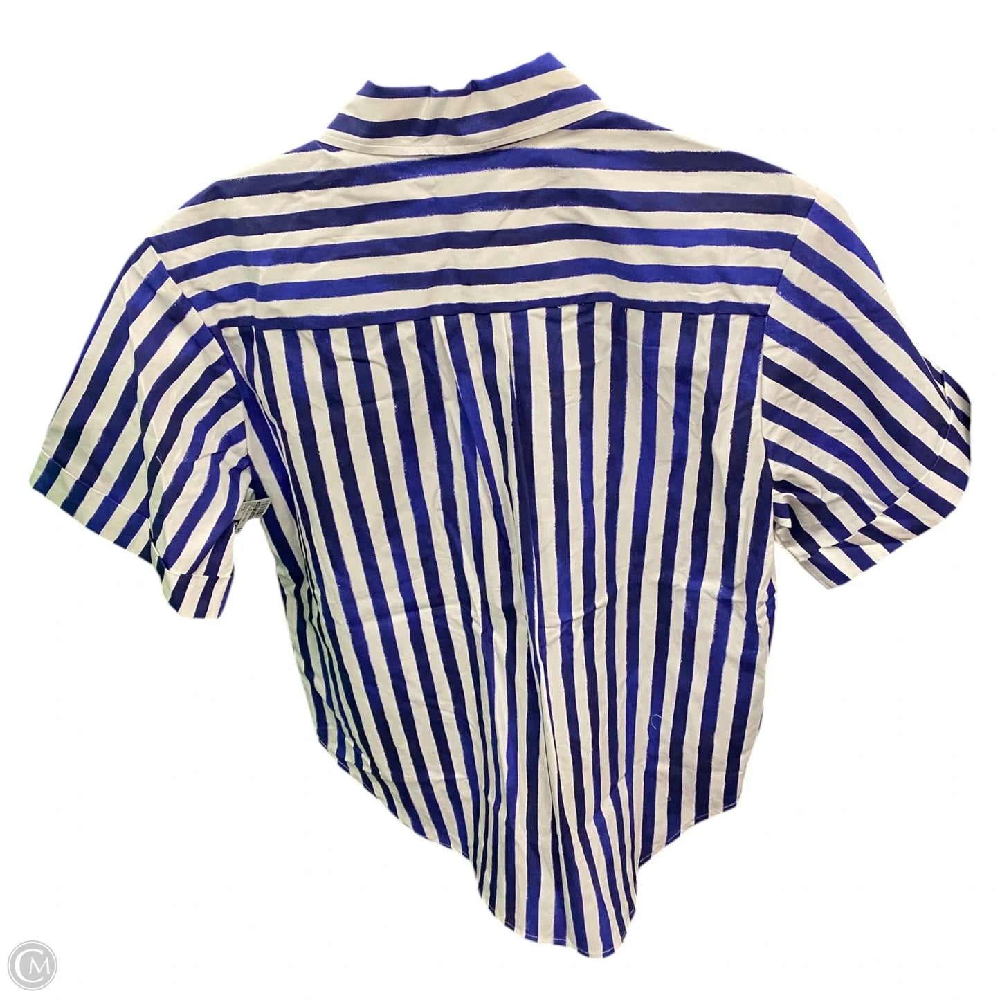 Top Short Sleeve By Free Assembly In Striped Pattern, Size: S