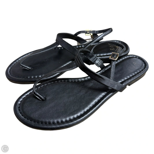 Sandals Flats By Crown And Ivy In Black, Size: 7.5