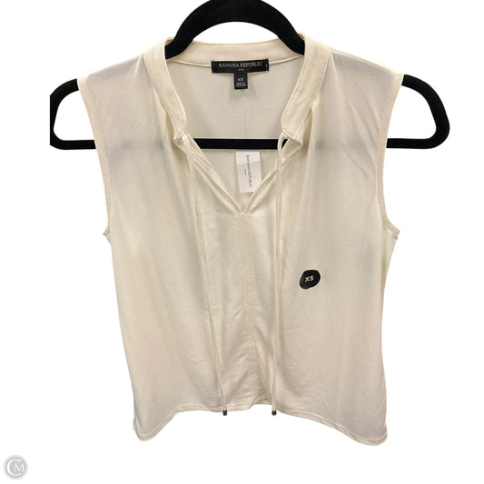 Top Sleeveless By Banana Republic In Cream, Size: Xs