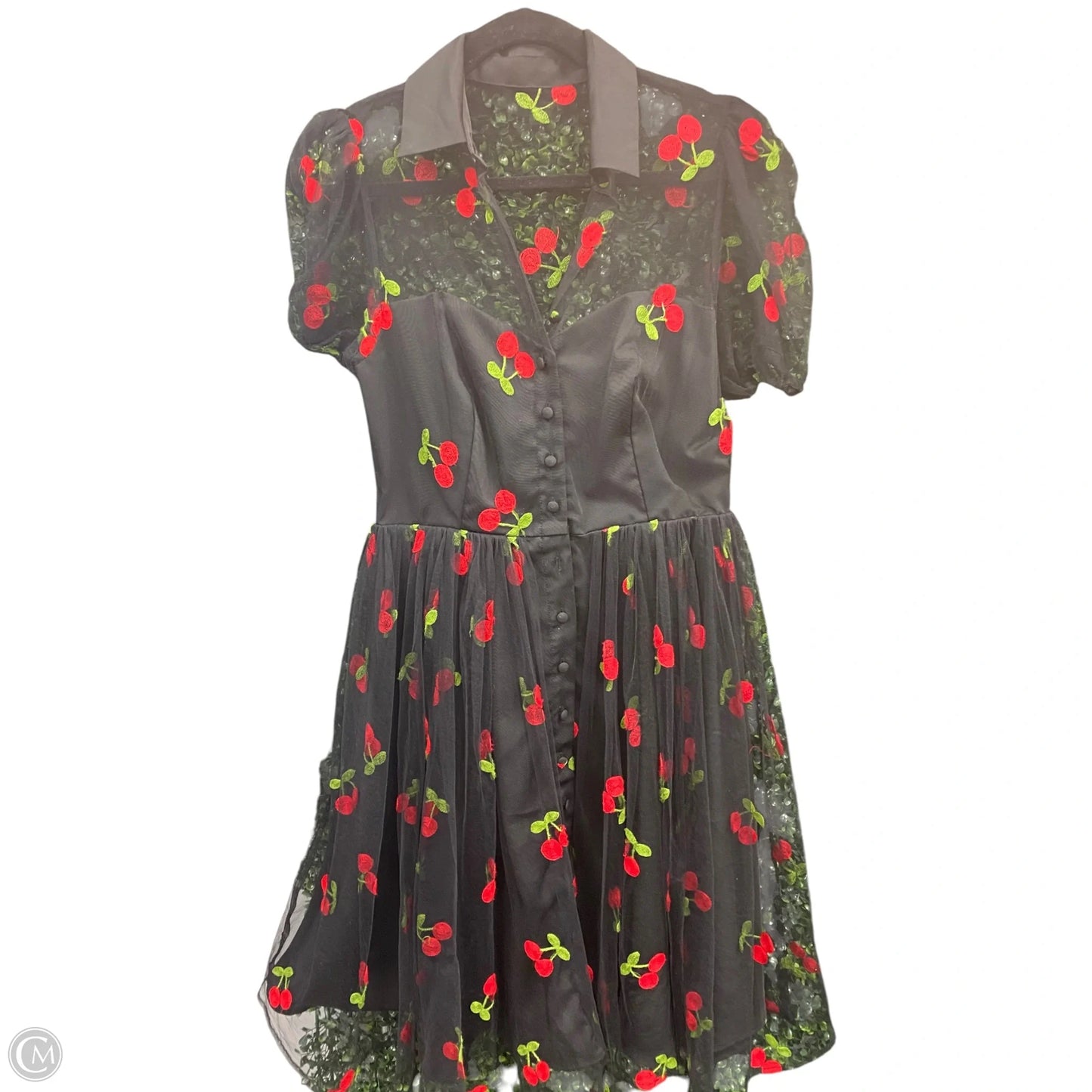 Dress Casual Short By Clothes Mentor In Black & Red, Size: M