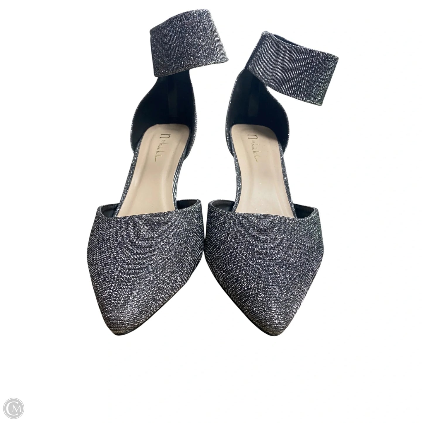 Shoes Heels Stiletto By Nicole Miller In Black & Silver, Size: 11