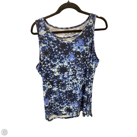 Top Sleeveless By Livi Active In Tie Dye Print, Size: 1x