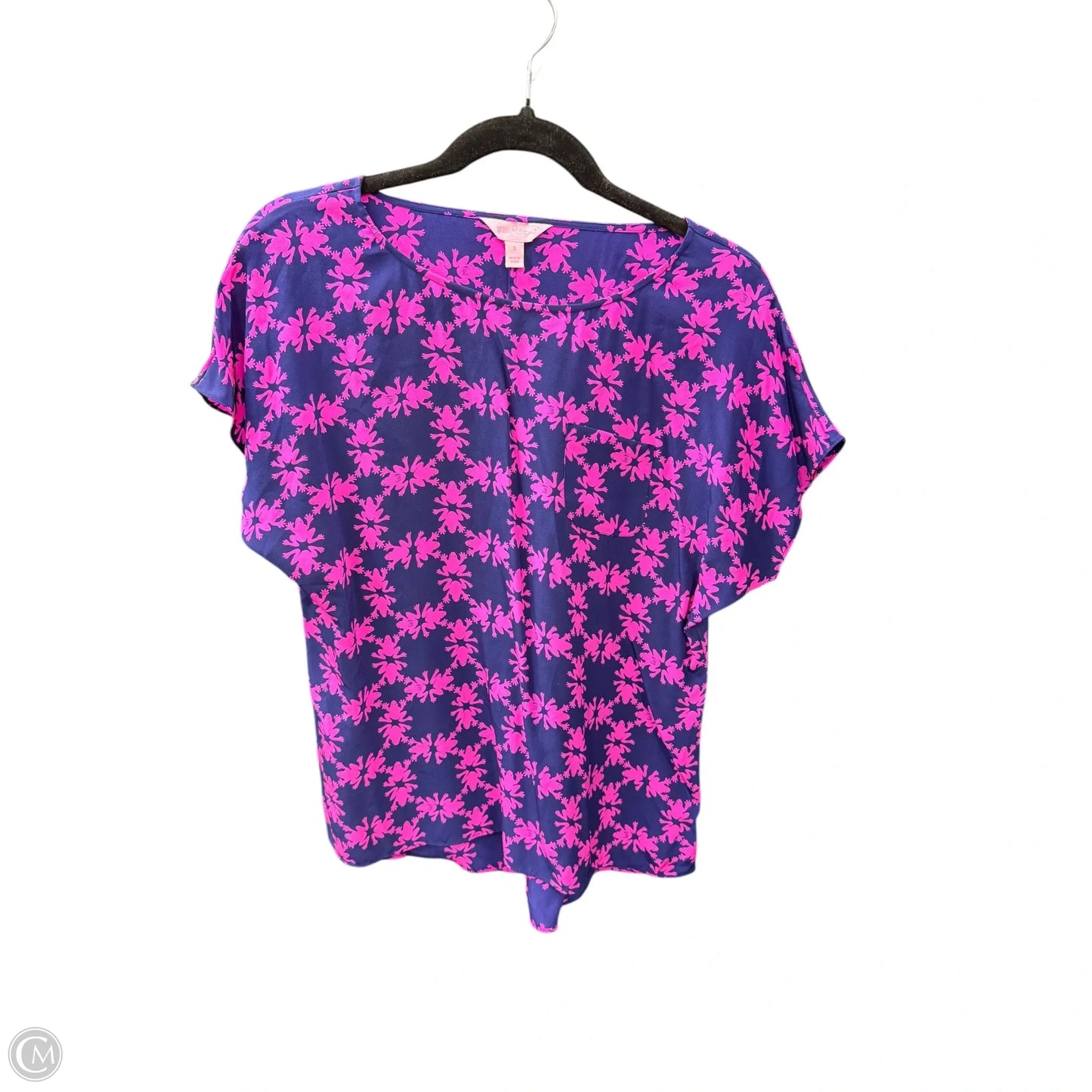 Top Short Sleeve Designer By Lilly Pulitzer In Animal Print, Size: S