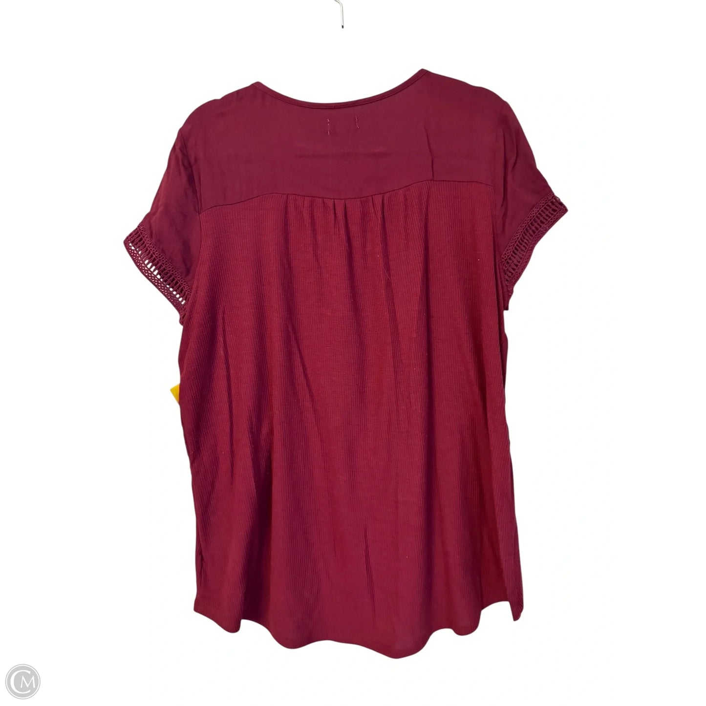 Top Short Sleeve By Westport In Maroon, Size: Xl
