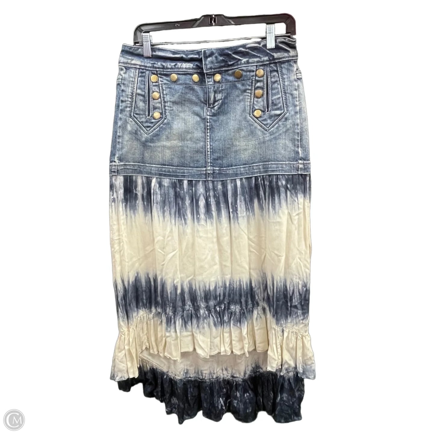 Skirt Maxi By Clothes Mentor In Blue & Cream, Size: M