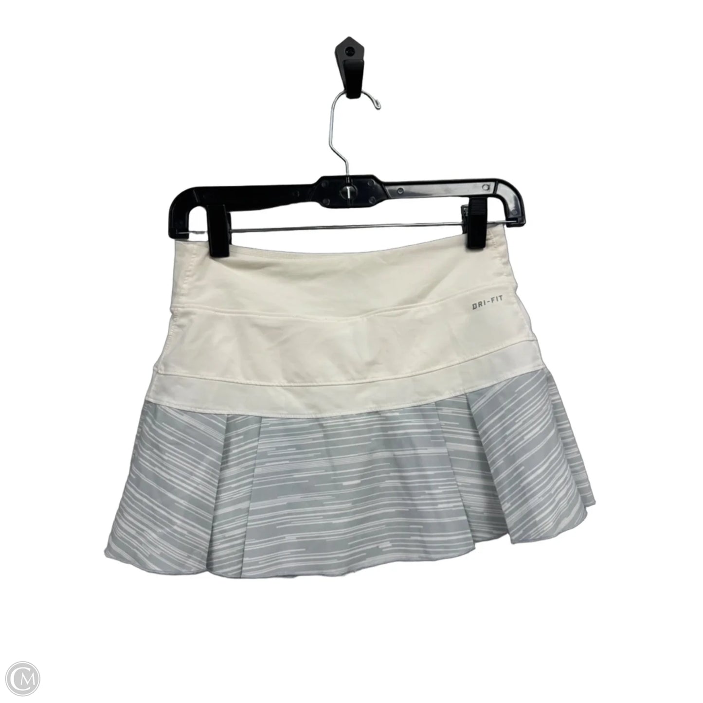 Athletic Skort By Nike Apparel In Cream & Grey, Size: Xs