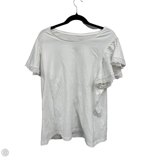 Top Short Sleeve By Time And Tru In White, Size: 2x