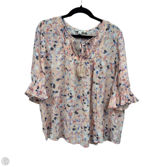 Top Short Sleeve By Zac And Rachel In Multi-colored, Size: 1x