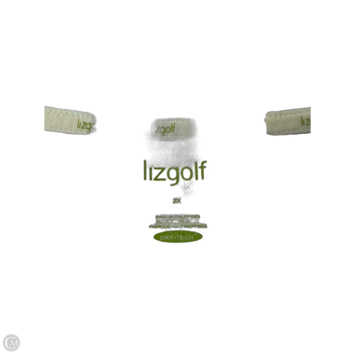 Top Short Sleeve By Liz Golf In Cream, Size: 2x
