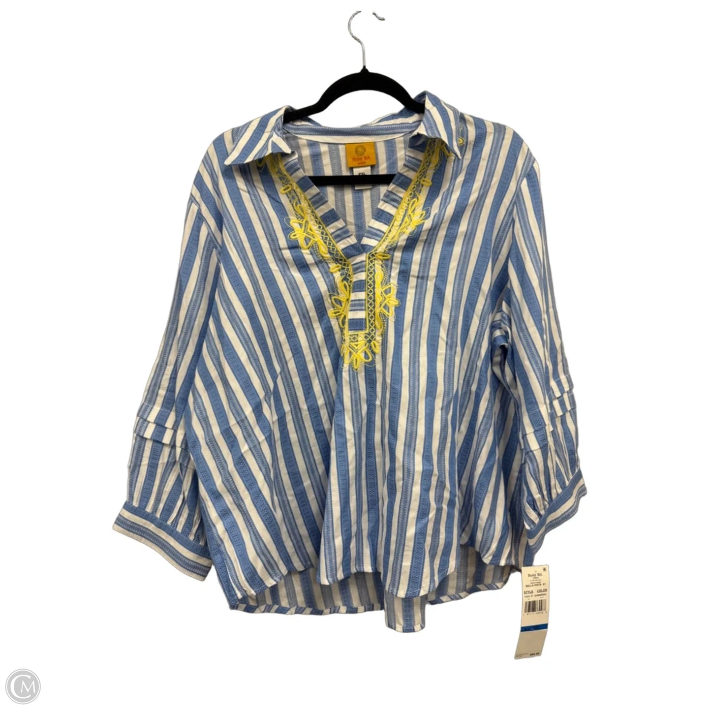 Top 3/4 Sleeve By Ruby Rd In Striped Pattern, Size: Xlp