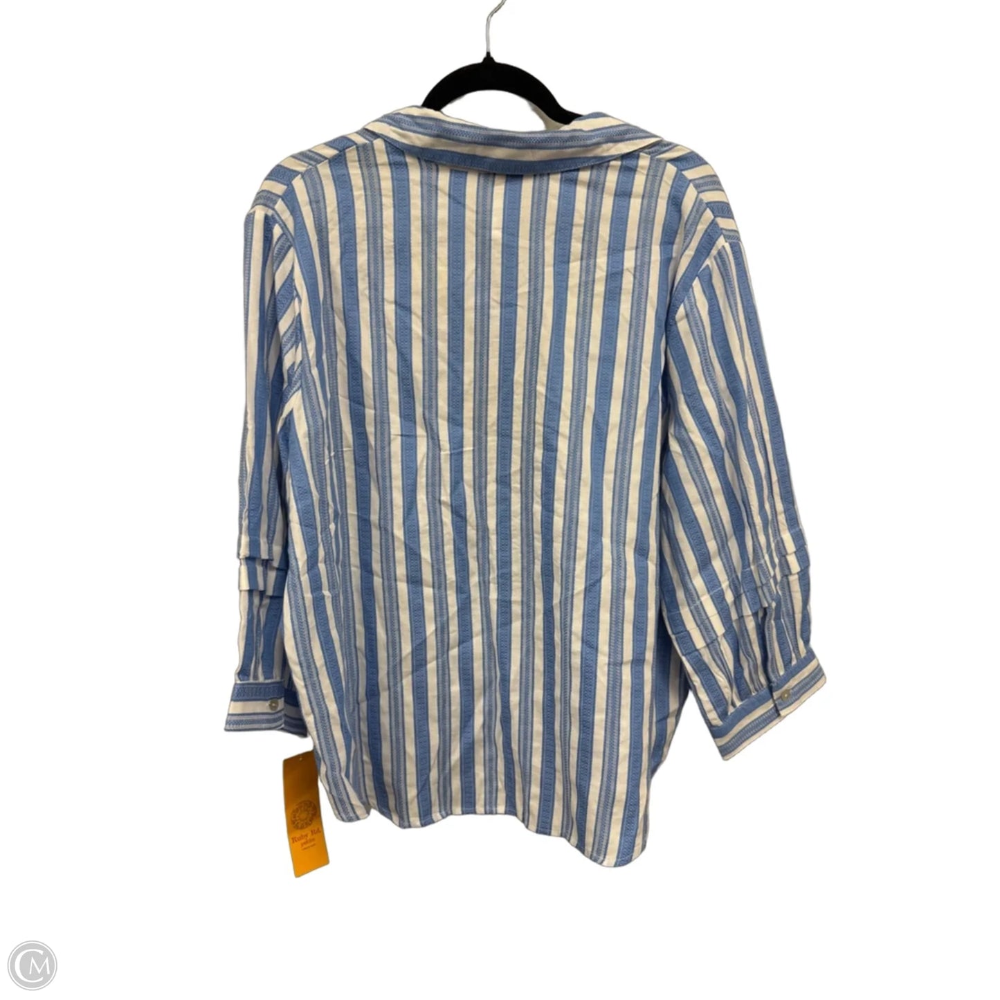 Top 3/4 Sleeve By Ruby Rd In Striped Pattern, Size: Xlp