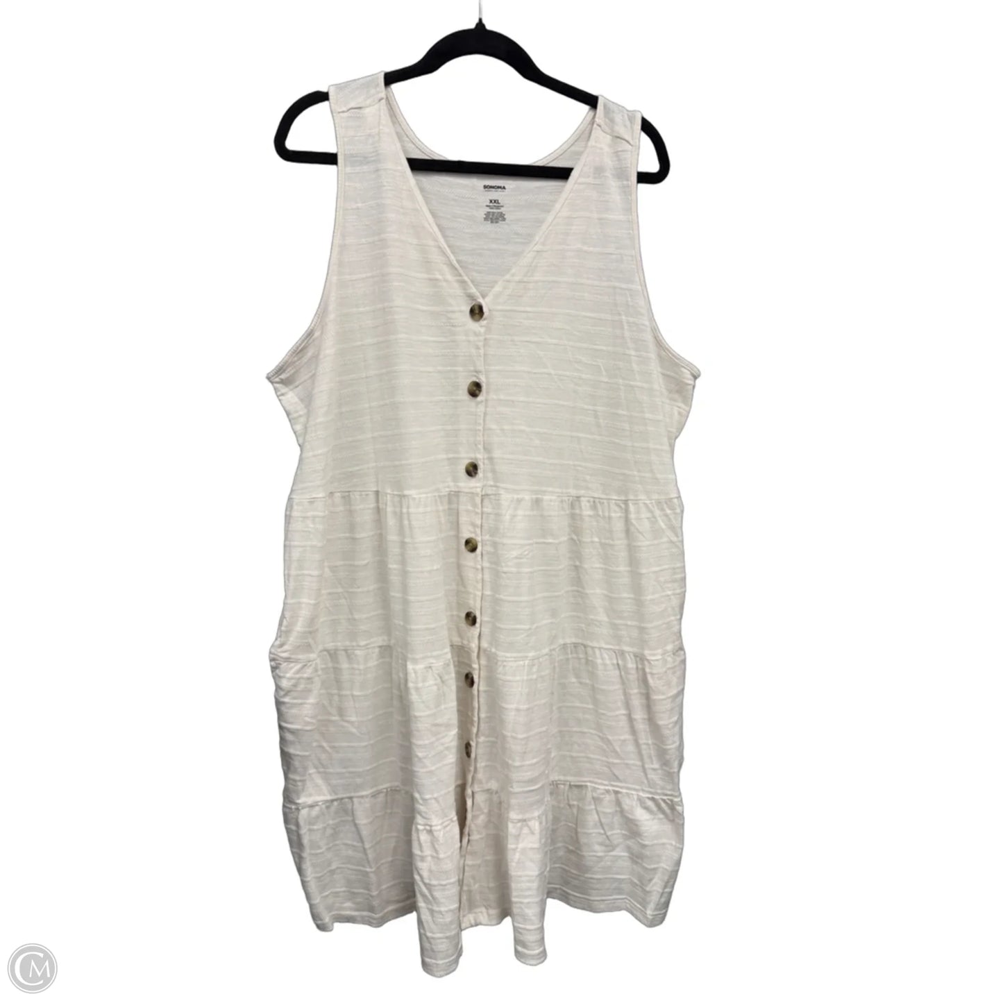Dress Casual Short By Sonoma In Cream, Size: Xxl