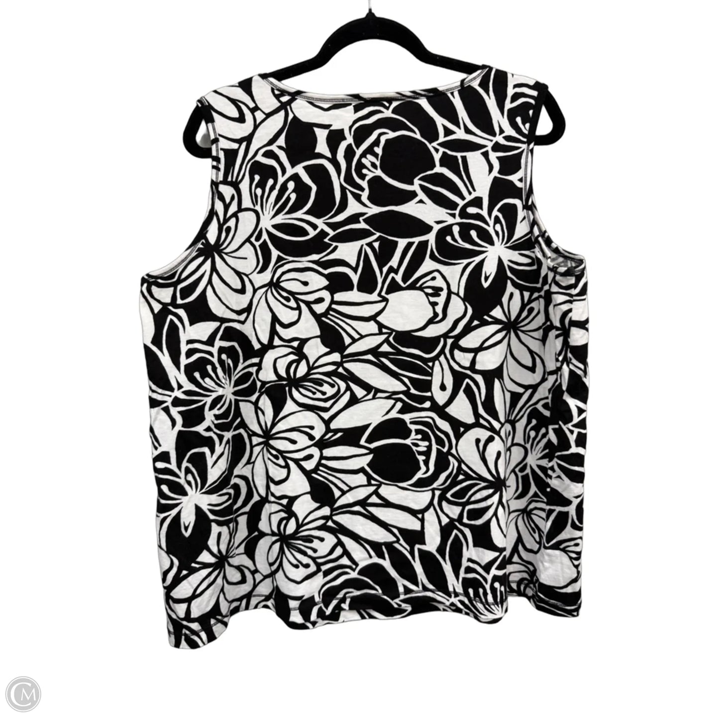 Top Sleeveless By Liz Claiborne In Floral Print, Size: 2x