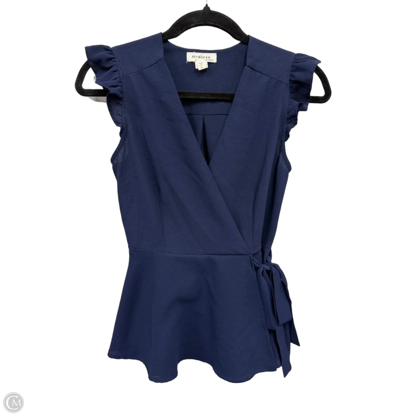 Top Short Sleeve By Monteau In Navy, Size: S