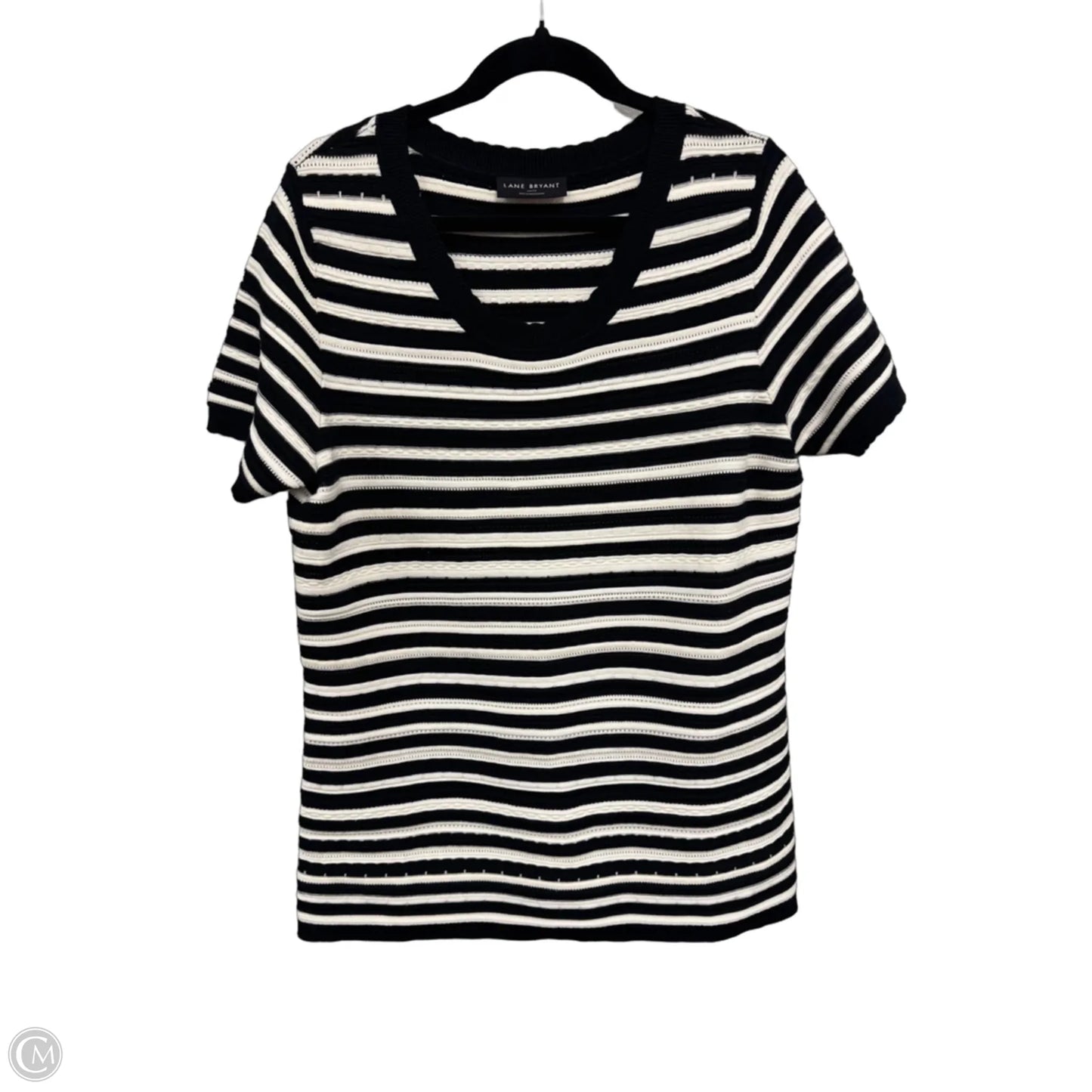 Sweater Short Sleeve By Lane Bryant In Striped Pattern, Size: Xl