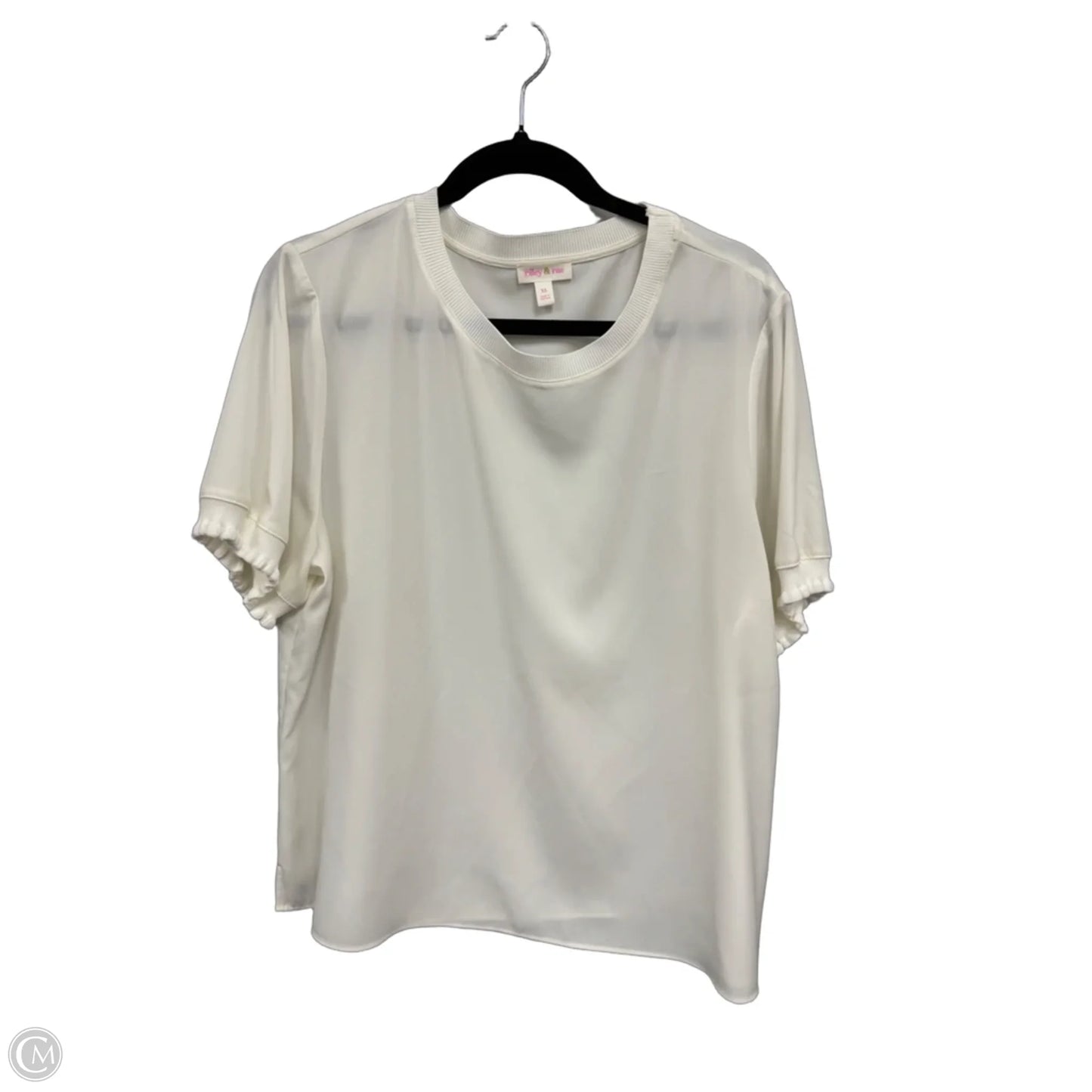 Top Short Sleeve By Clothes Mentor In Cream, Size: Xl