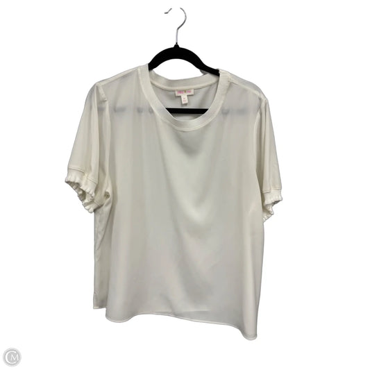 Top Short Sleeve By Clothes Mentor In Cream, Size: Xl