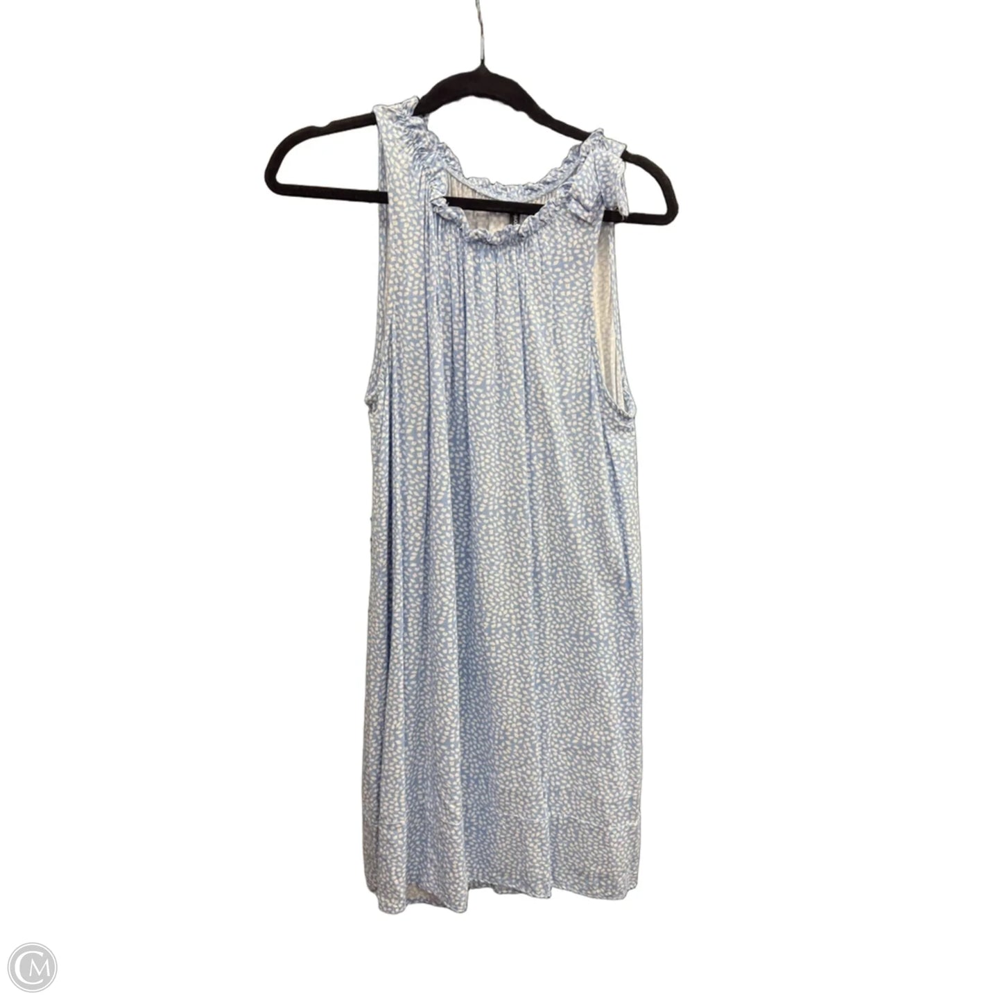 Dress Casual Short By Clothes Mentor In Blue & White, Size: L