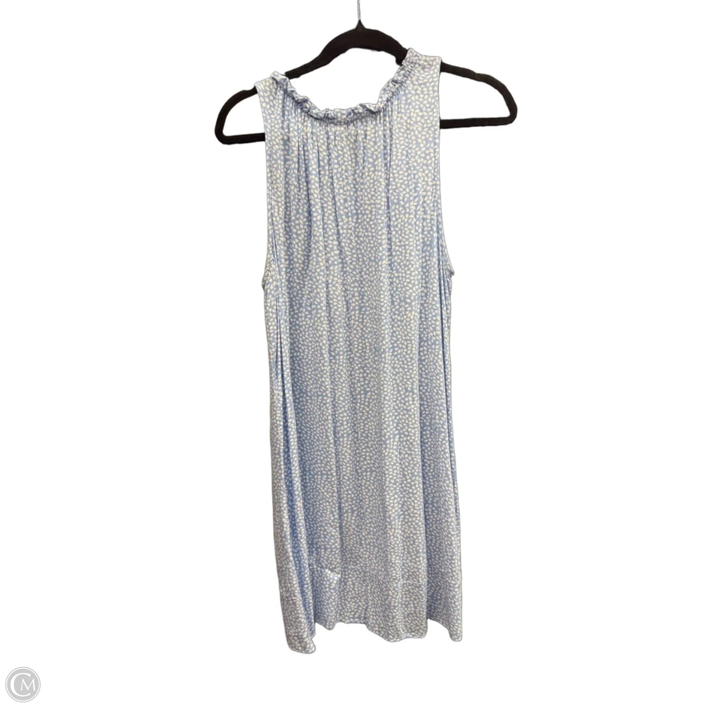 Dress Casual Short By Clothes Mentor In Blue & White, Size: L