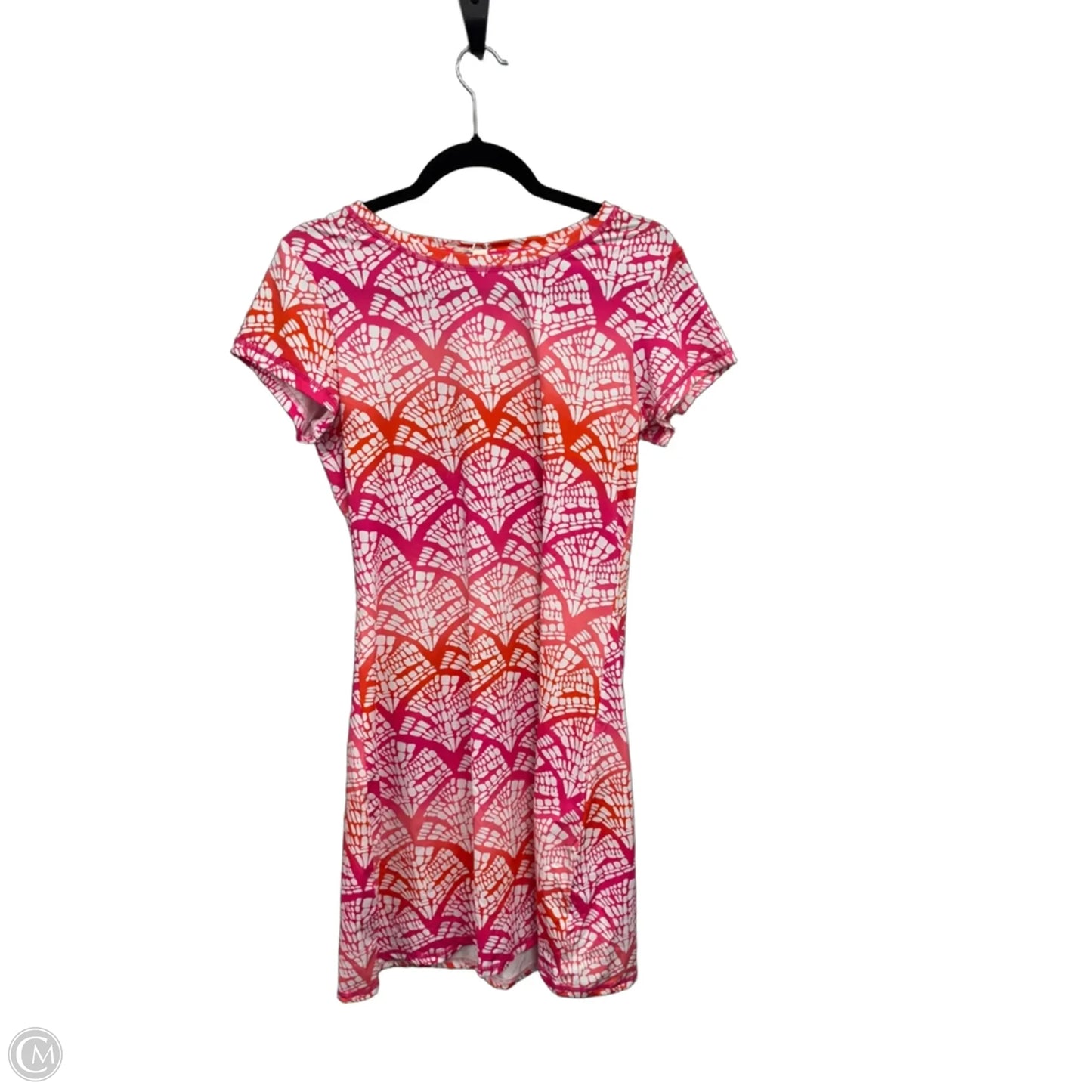 Dress Casual Midi By Clothes Mentor In Orange & Pink, Size: M
