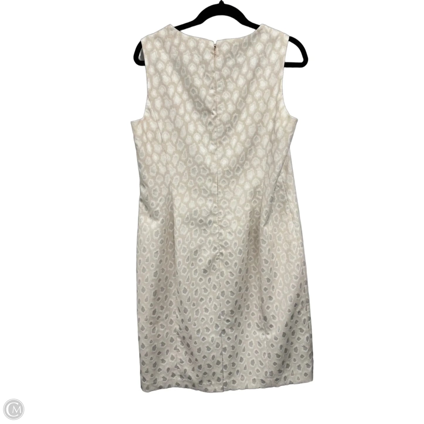Dress Casual Midi By Calvin Klein In Cream & Tan, Size: 14