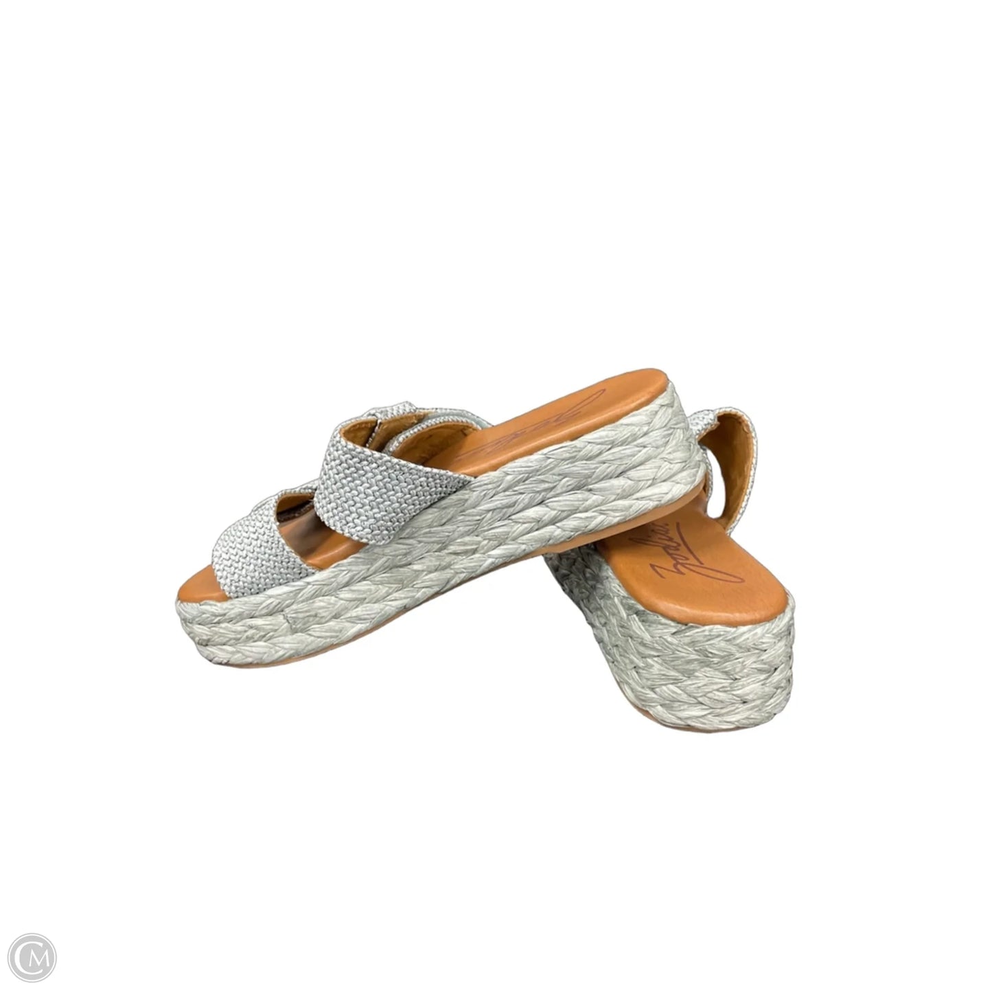 Sandals Heels Platform By Zodiac In Grey, Size: 11