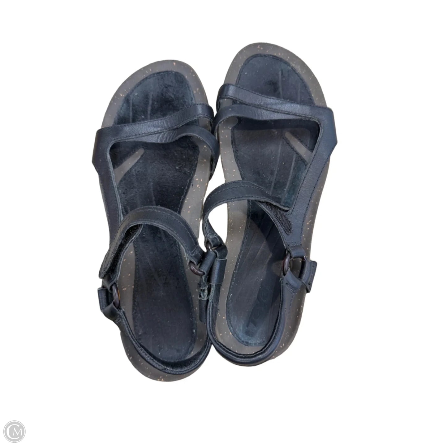 Sandals Flats By Teva In Black & Brown, Size: 9.5