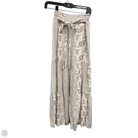 Pants Wide Leg By Shein In Cream & Tan, Size: L