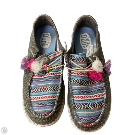 Shoes Sneakers By Hey Dude In Multi-colored, Size: 9