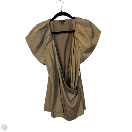 Blouse Short Sleeve By Ann Taylor In Green, Size: 16