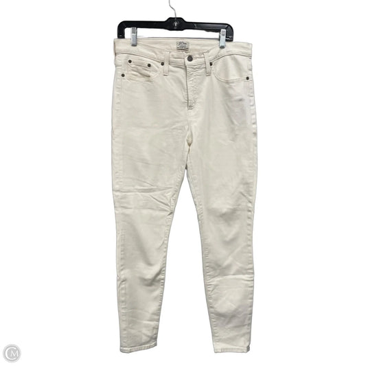 Jeans Skinny By J. Crew In Cream, Size: 14