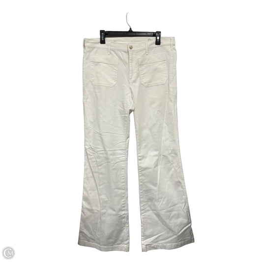 Jeans Flared By Gap In Cream, Size: 14