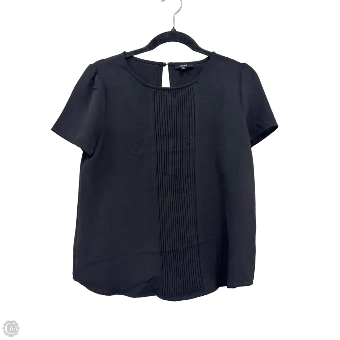 Top Short Sleeve By Mine In Black, Size: M