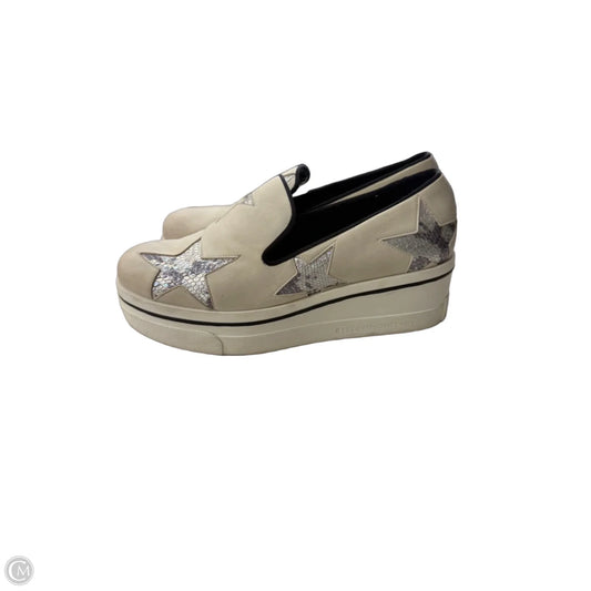 Shoes Luxury Designer By Stella Mccartney In Silver & Tan, Size: 7