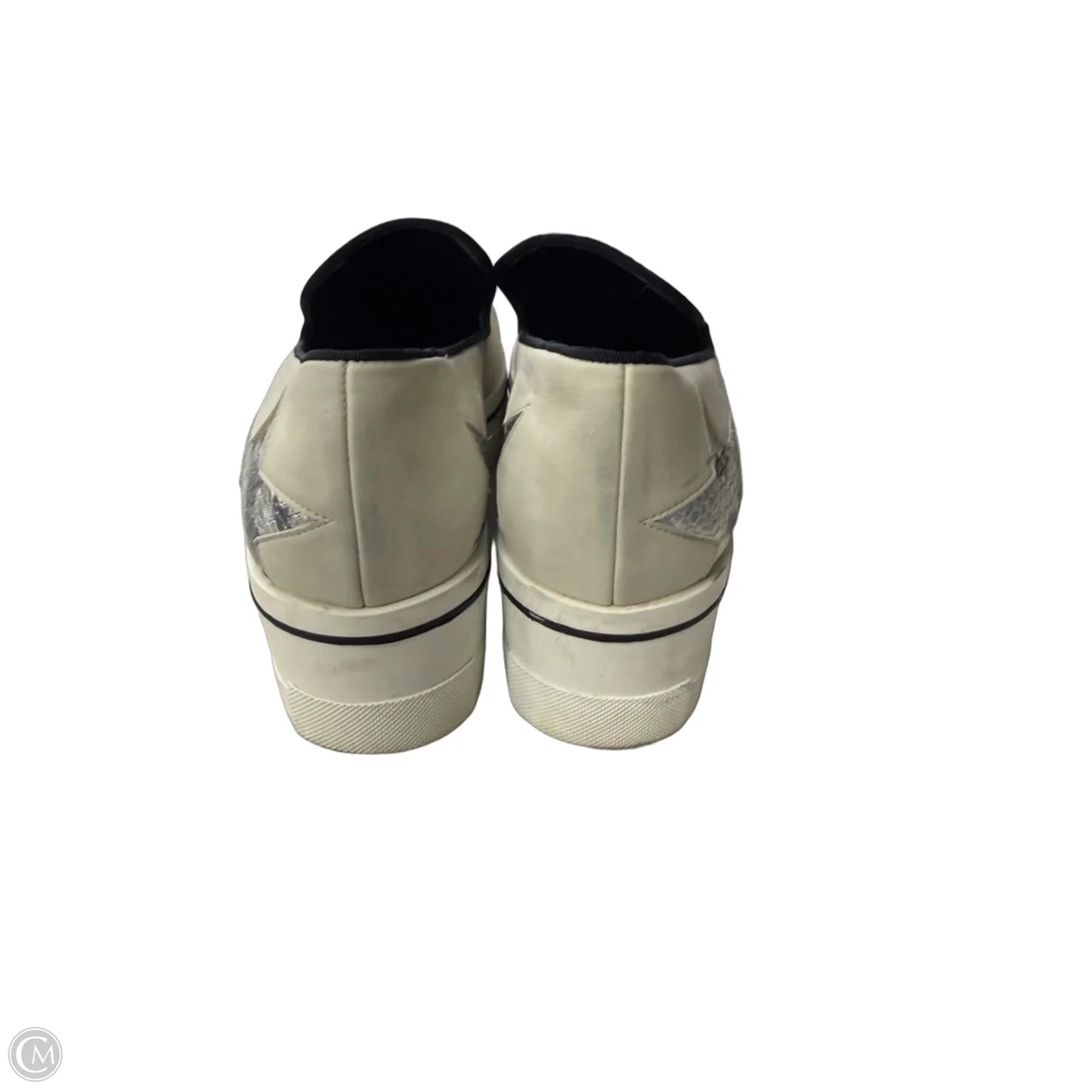 Shoes Luxury Designer By Stella Mccartney In Silver & Tan, Size: 7