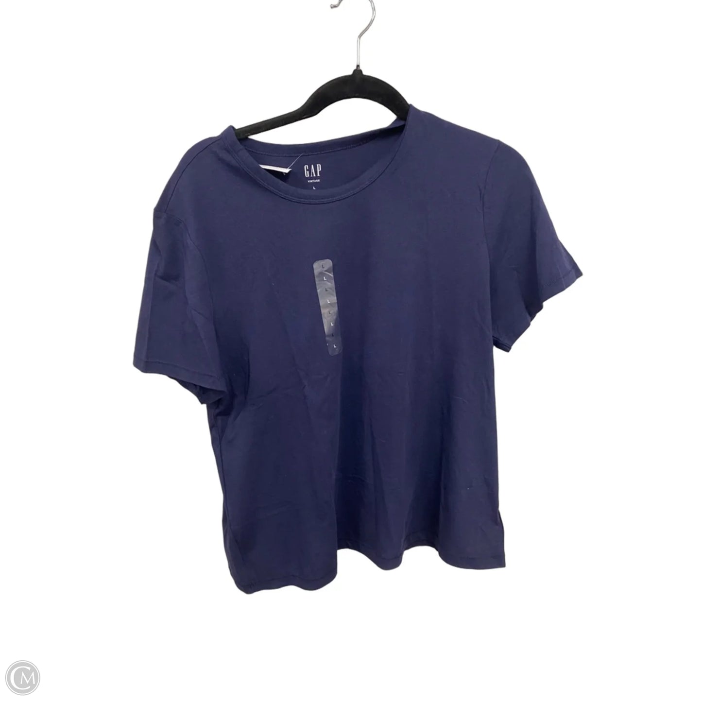 Top Short Sleeve Basic By Gap In Navy, Size: L