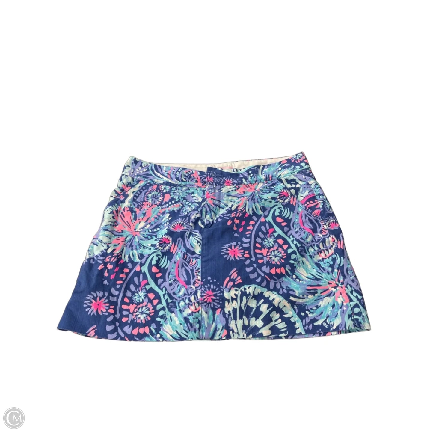Skort Designer By Lilly Pulitzer In Blue & Pink, Size: 8