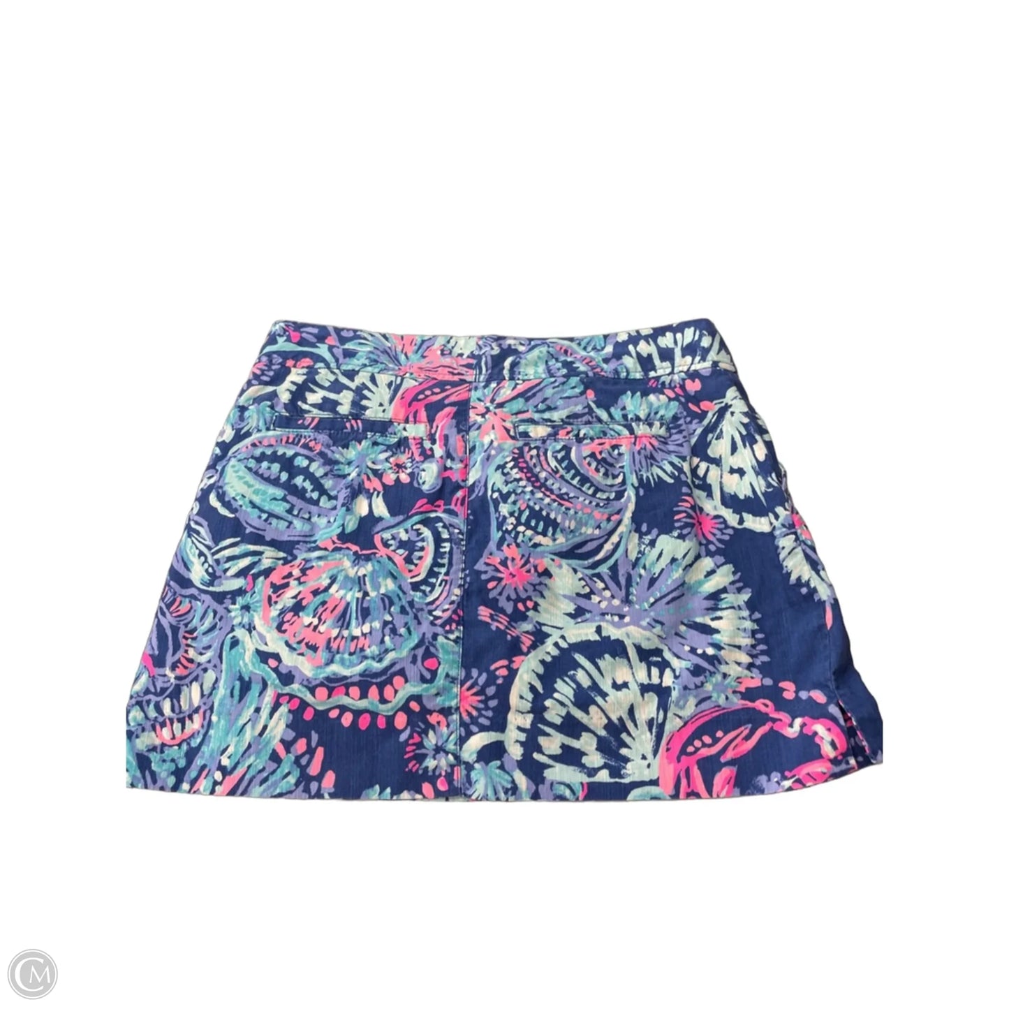 Skort Designer By Lilly Pulitzer In Blue & Pink, Size: 8