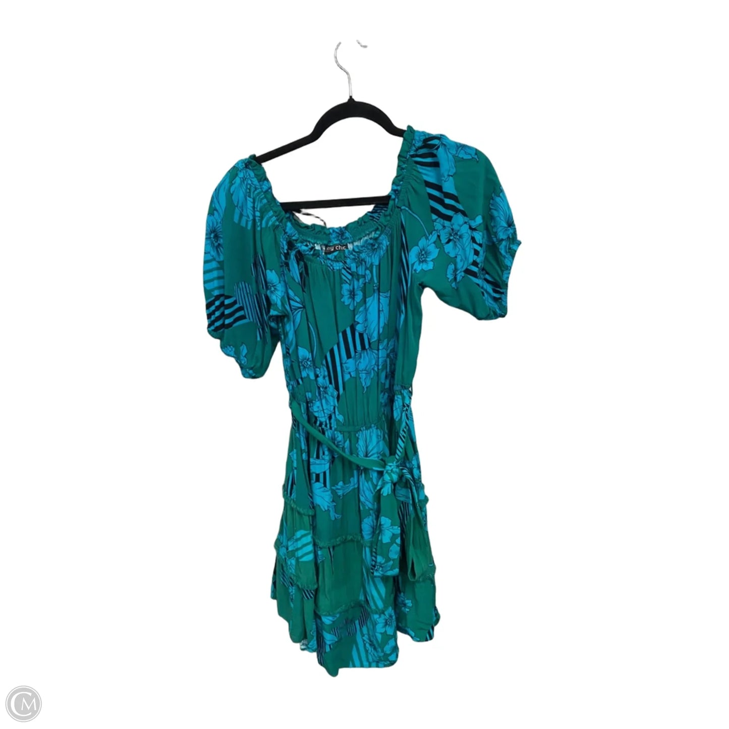 Dress Casual Short By City Chic In Blue & Green, Size: S