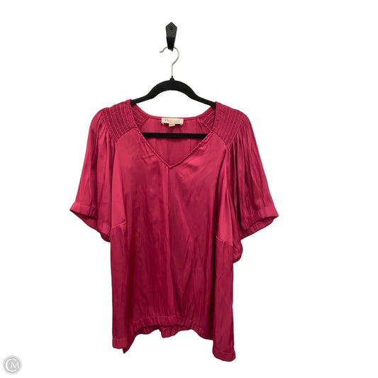 Top Short Sleeve By Philosophy In Pink, Size: 2x
