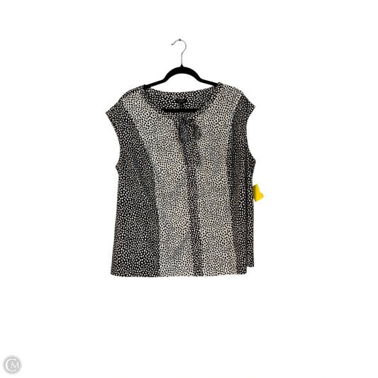 Blouse Sleeveless By Talbots In Polkadot Pattern, Size: 2x