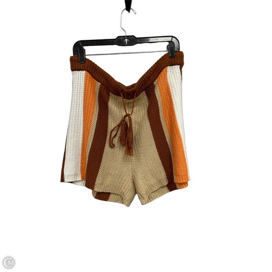 Shorts By Almost Famous In Brown & Orange, Size: 3x