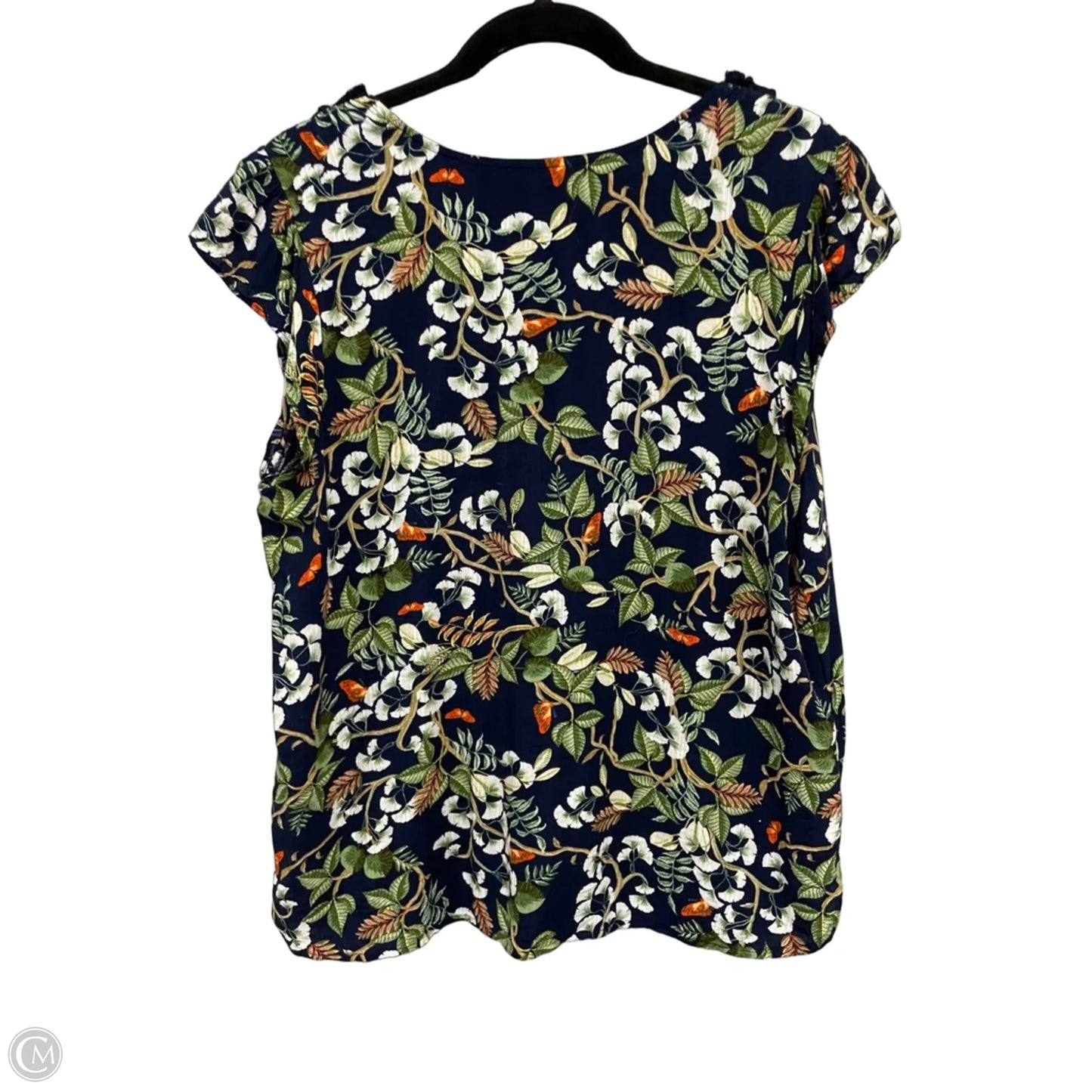 Top Short Sleeve By Loft In Floral Print, Size: M