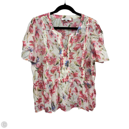 Top Short Sleeve By Rose And Olive In Floral Print, Size: 1x