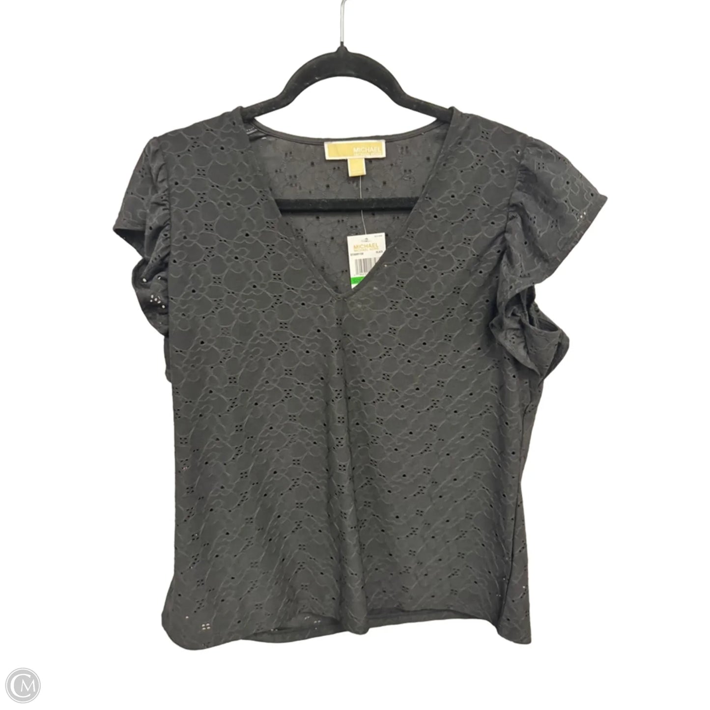 Top Short Sleeve By Michael By Michael Kors In Black, Size: L