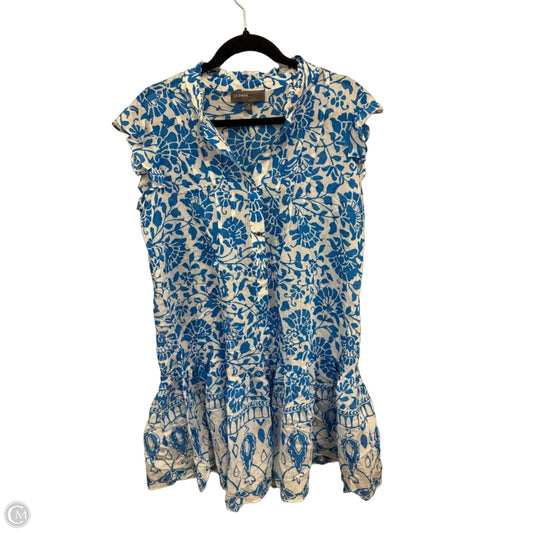 Swimwear Cover-up By Donna Ricco In Blue & White, Size: M