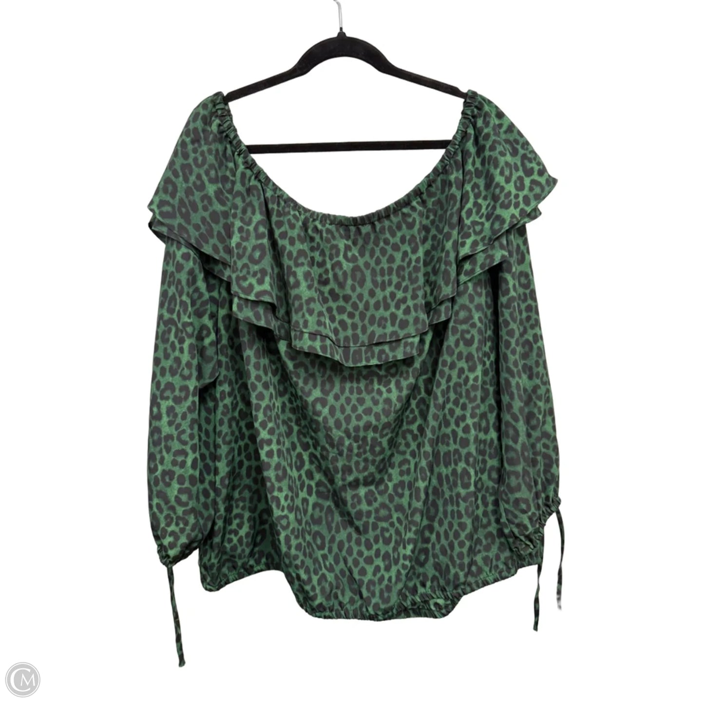 Top 3/4 Sleeve By Michael By Michael Kors In Animal Print, Size: 3x