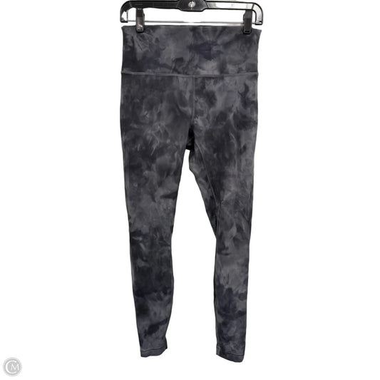 Athletic Leggings By Lululemon In Black & Grey, Size: 10