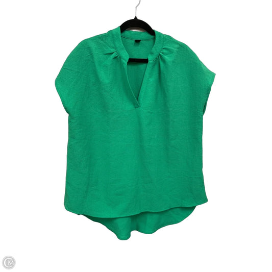Top Short Sleeve By Shein In Green, Size: M